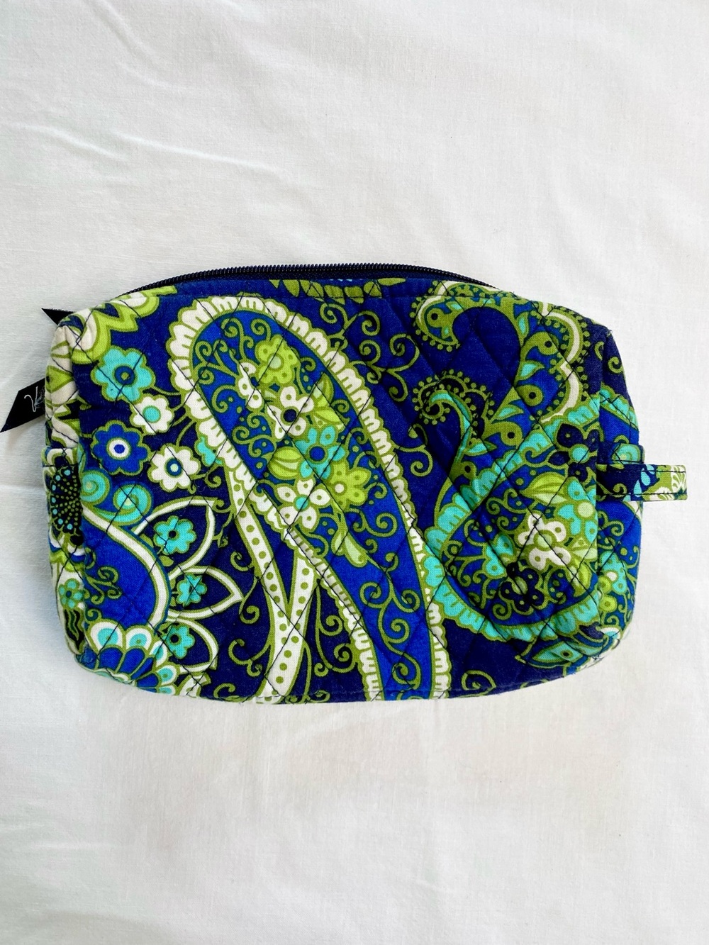 Vera Bradley Navy, Blue & Green Quilted Cosmetic Case - Picture 3 of 3